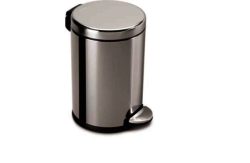 simplehuman 4.5L Round Pedal Bin - Polished Stainless Steel